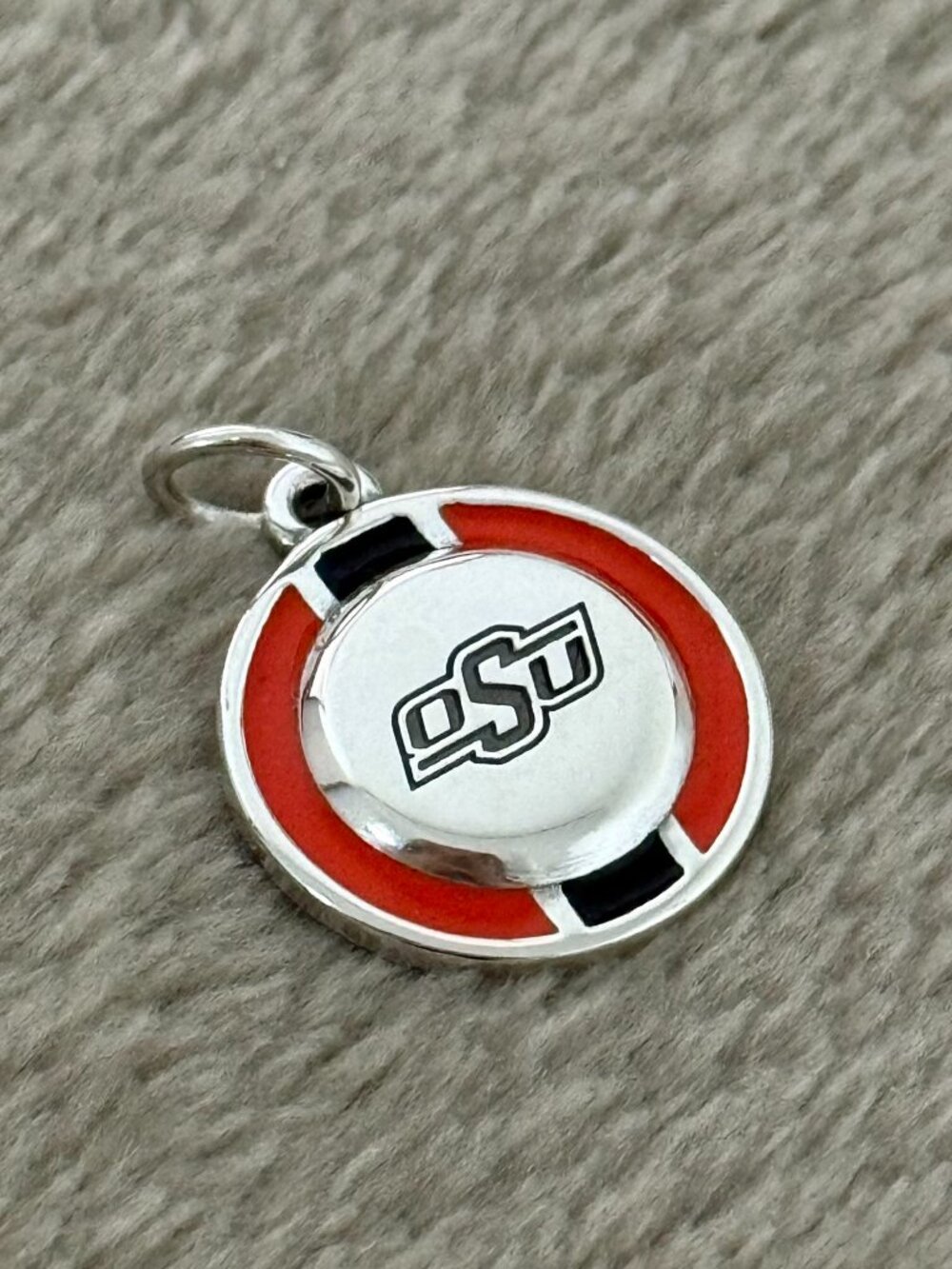 Enamel Oklahoma State University School Spirit Charm